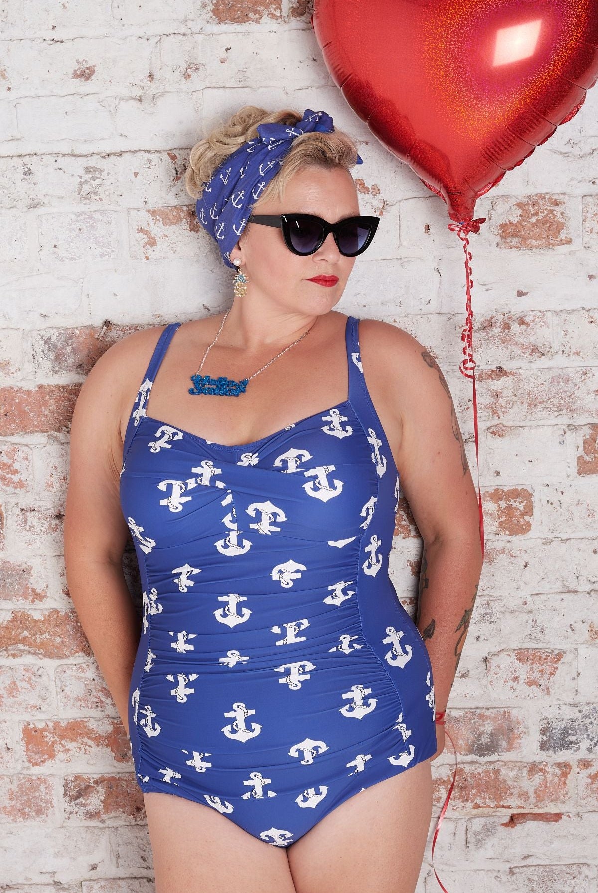 Navy Esther Williams Swimsuit