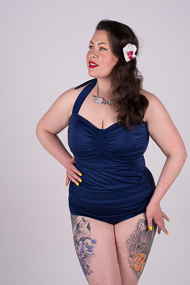 Navy Esther Williams Swimsuit