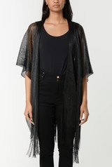 Bettylicious Retro Clothing Lurex Knit Fringe Hem Kaftan