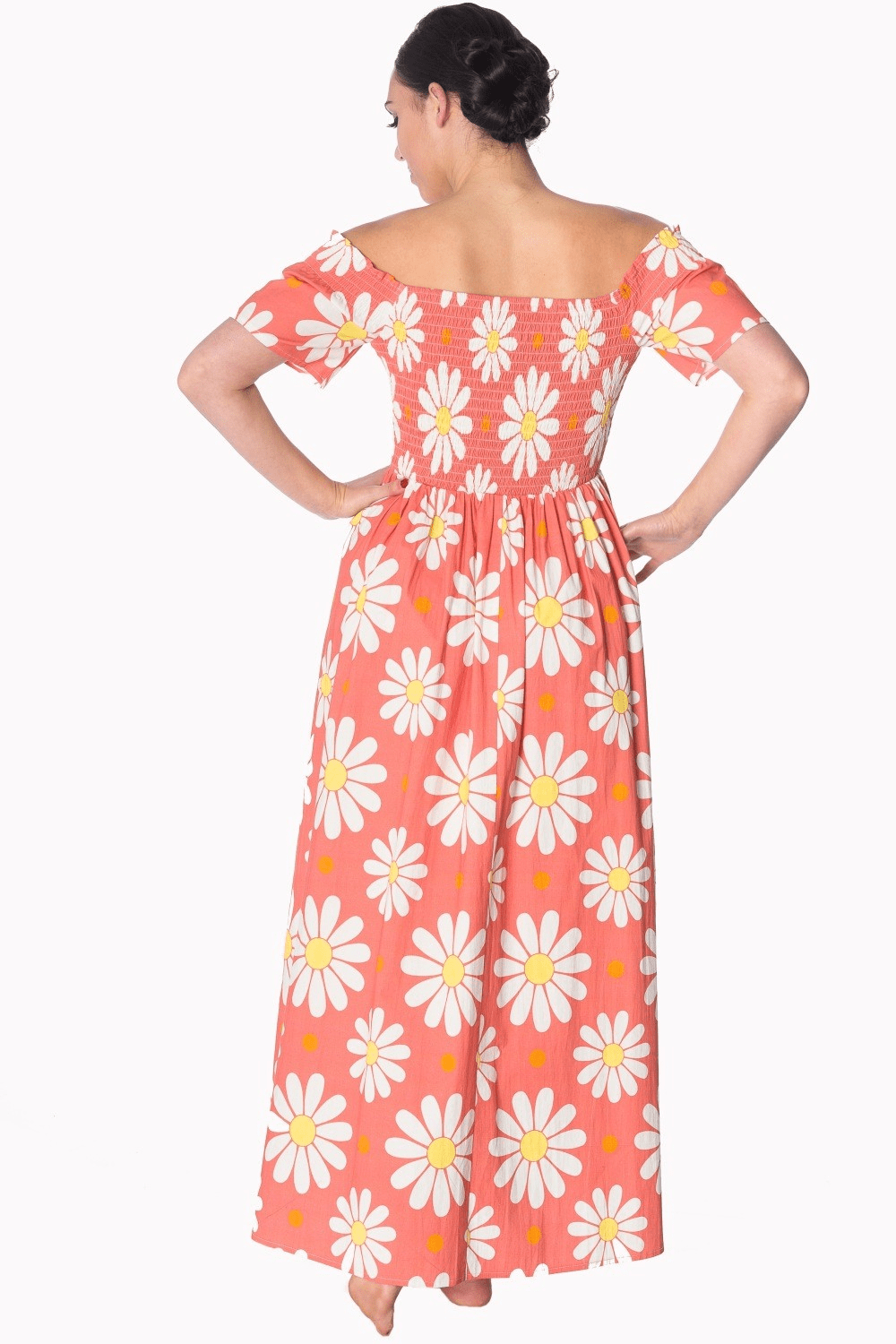 Bettylicious Retro Crazy Daisy Plus Size Maxi Dress