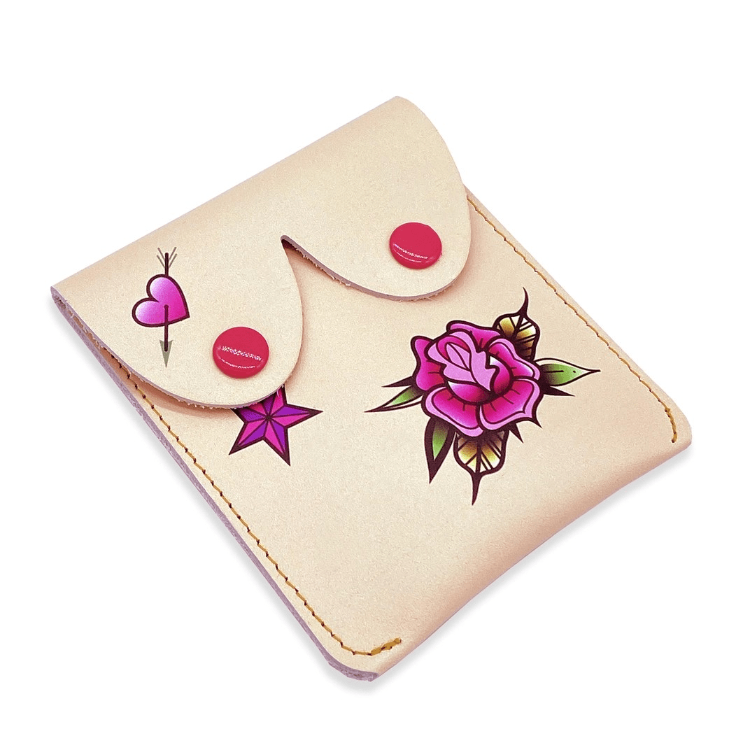 BettyliciousUK Accessories Tattooed Leather Boob Pouches: Fun Feminist Coin Purses by Alkemest