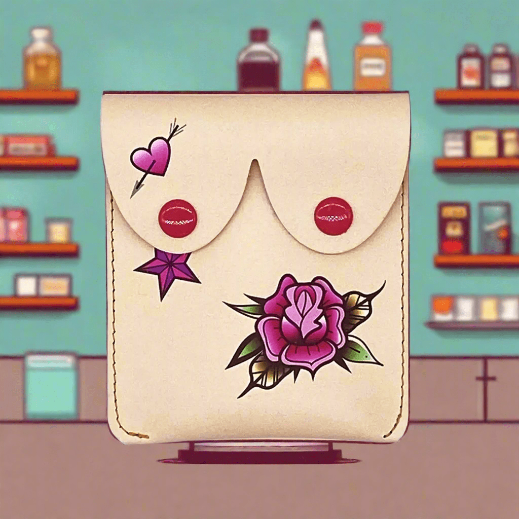 BettyliciousUK Accessories Tattooed Leather Boob Pouches: Fun Feminist Coin Purses by Alkemest