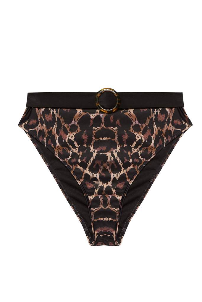 BettyliciousUK Bikini Bottoms Bettie Page Eco Leopard Print Bikini Brief