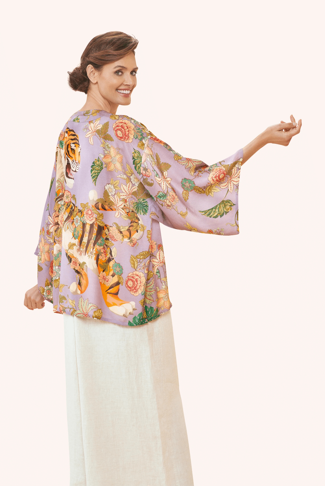 BettyliciousUK Clothing Prancing Tiger Kimono Jacket by Powder