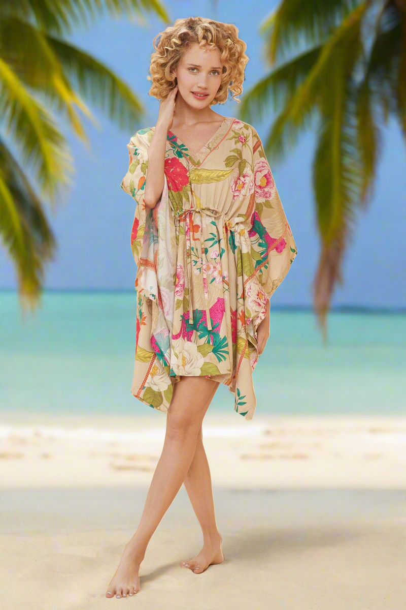 BettyliciousUK Clothing Vintage Style Beach Cover Up - Secret Paradise Aqua by Powder UK (Copy)