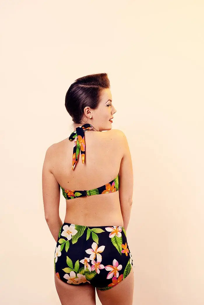 BettyliciousUK Esther Williams Tropical Flower Print Retro Vintage Bikini Top
