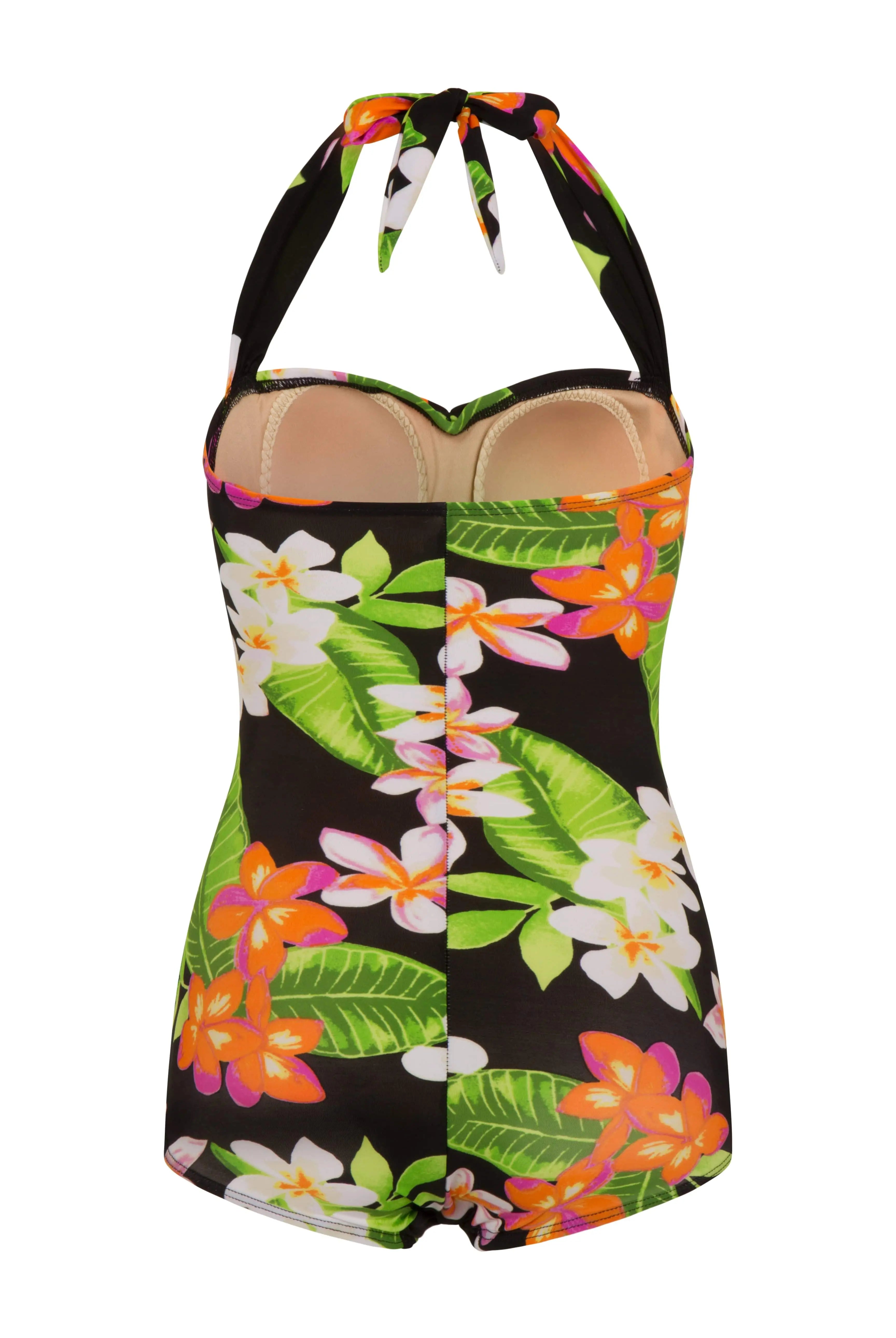 BettyliciousUK Esther Williams Tropical Flower Print Vintage Swimsuit with Tummy Control