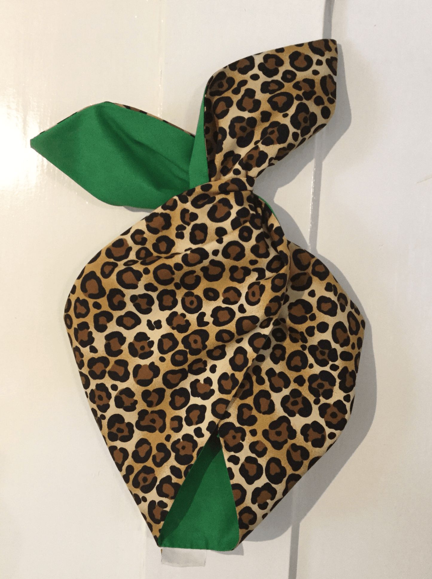 BettyliciousUK Hairband BeBopa Wired Hairband Leopard Print and Green Reverse