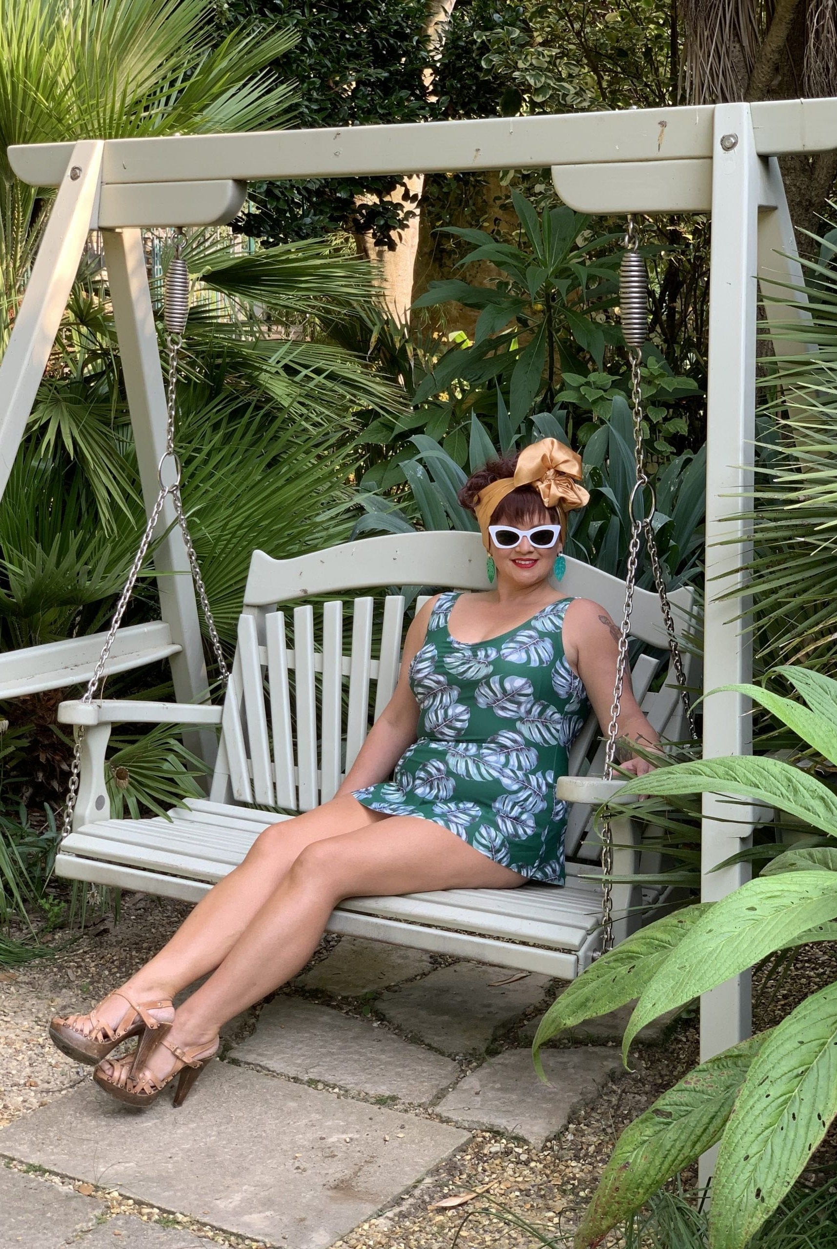 BettyliciousUK Swimdress Bettylicious Palm Leaf Swimdress