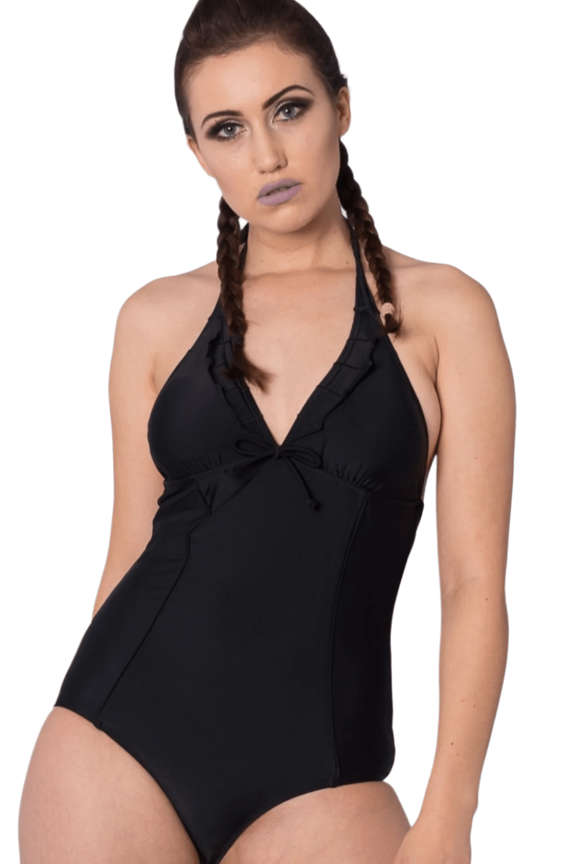 BettyliciousUK Swimsuit Banned Apparel Bell Tower Bat Vintage Style Halterneck Swimsuit