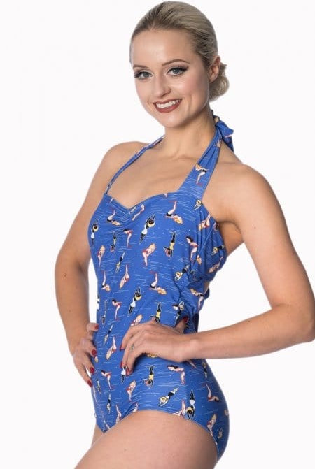 BettyliciousUK Swimsuit Banned Apparel Dive in Halterneck Swimsuit