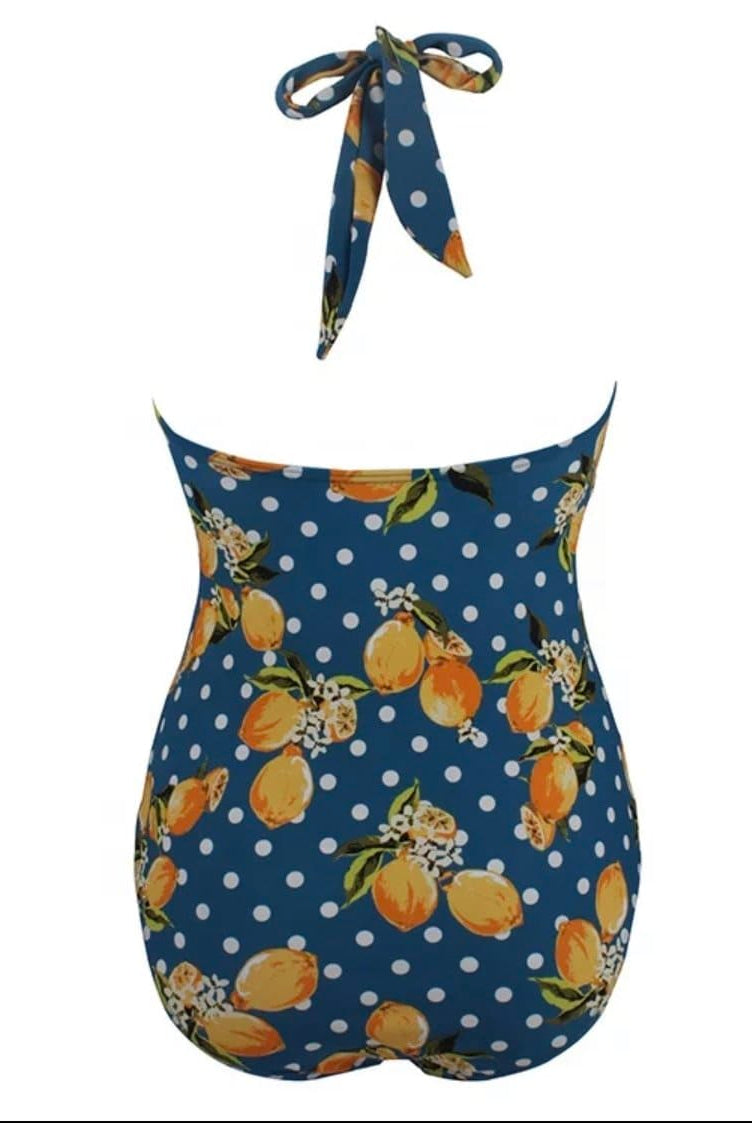 BettyliciousUK Swimsuit Bettylicious Lemon and Polka Dot Swimsuit