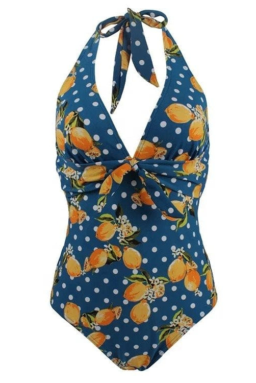 BettyliciousUK Swimsuit Bettylicious Lemon and Polka Dot Swimsuit