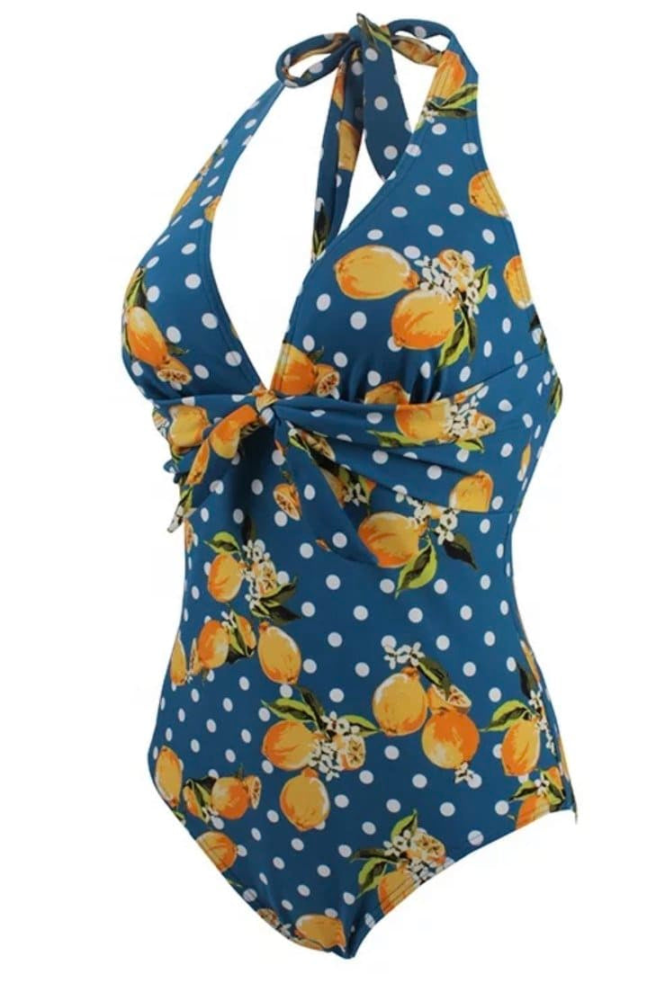 BettyliciousUK Swimsuit Bettylicious Lemon and Polka Dot Swimsuit