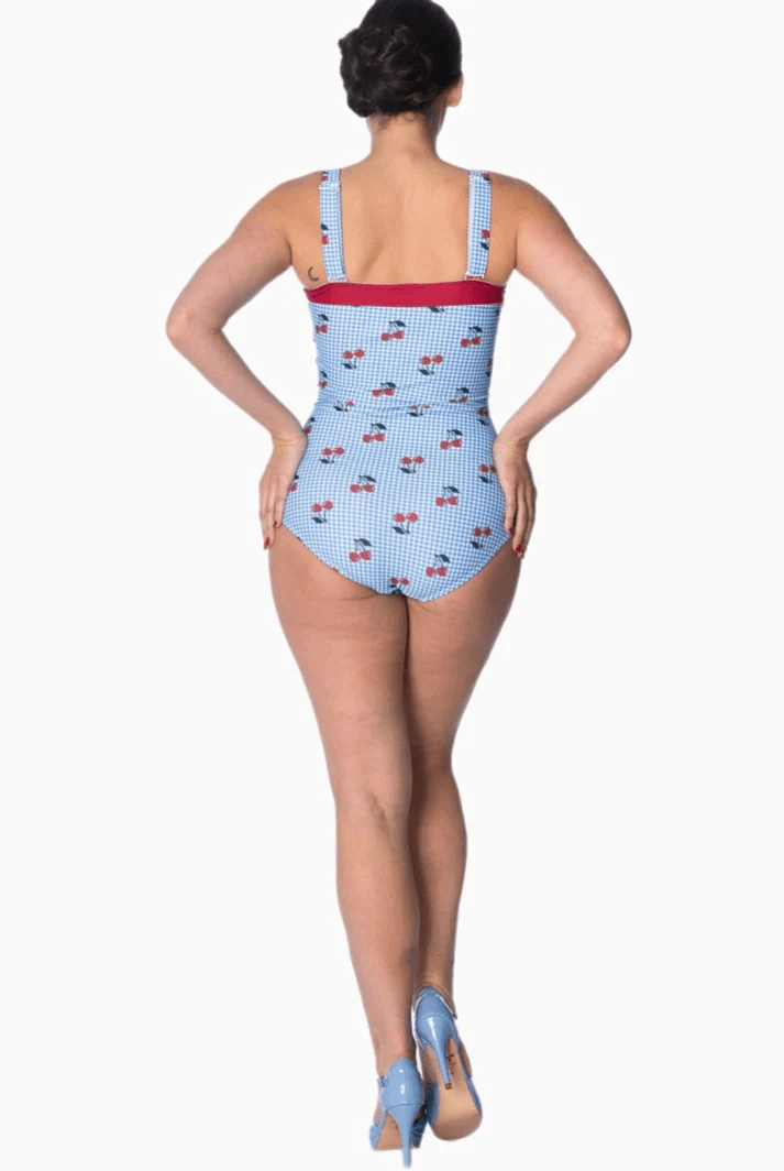 BettyliciousUK Swimsuit Cherry Love Vintage Style Swimsuit by Banned Retro