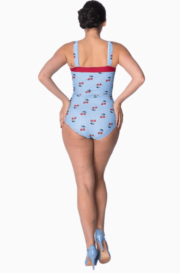 BettyliciousUK Swimsuit Cherry Love Vintage Style Swimsuit by Banned Retro