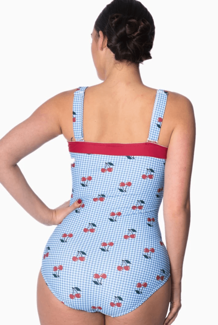 BettyliciousUK Swimsuit Cherry Love Vintage Style Swimsuit by Banned Retro