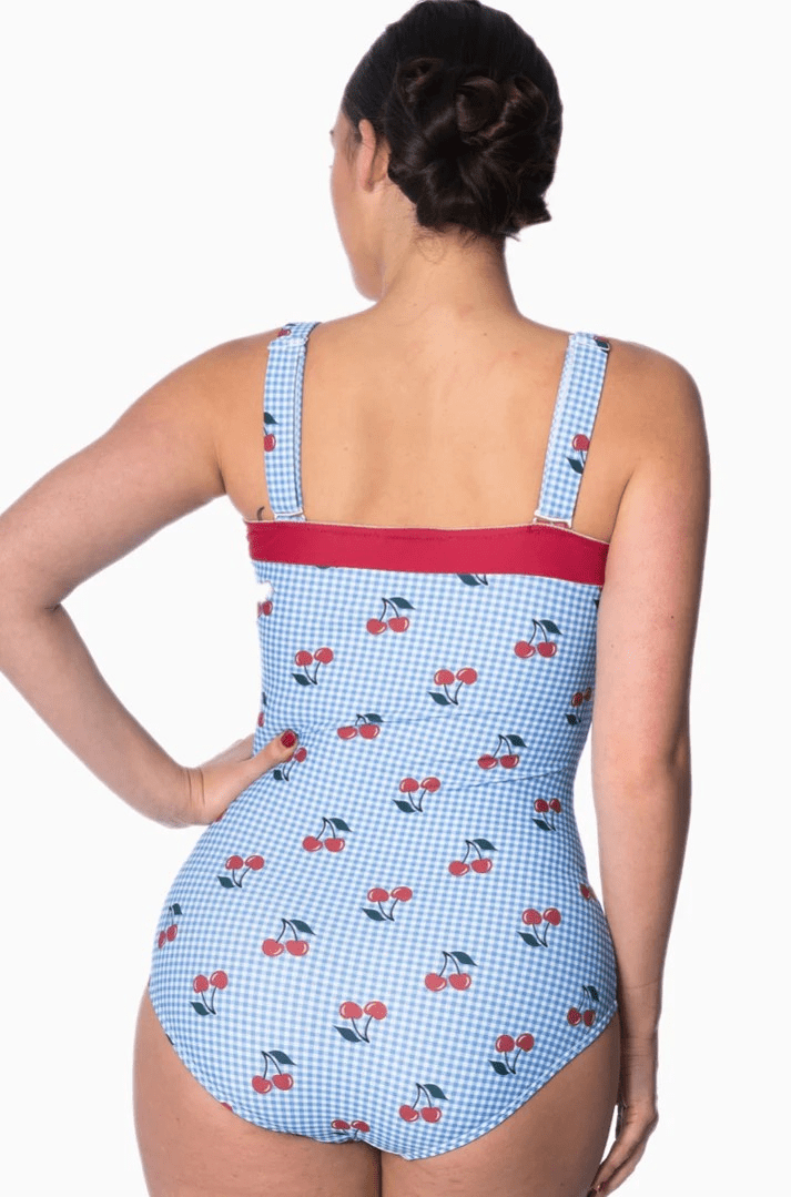 BettyliciousUK Swimsuit Cherry Love Vintage Style Swimsuit by Banned Retro