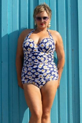 BettyliciousUK Underwired Swimsuits Bettylicious ECO Underwired Swimsuit Daisy Print in Navy