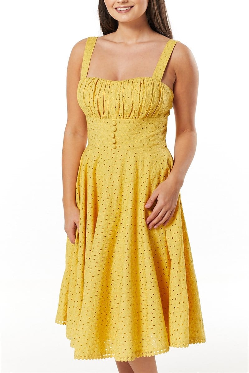 BettyliciousUK Valerie Mustard Sundress by Timeless London.