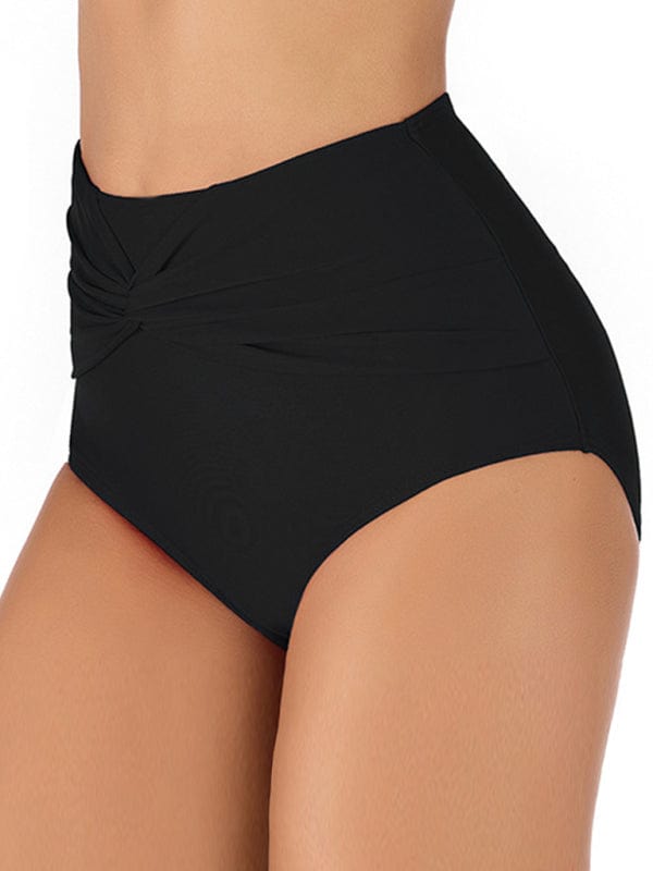 kakaclo Bikini Bottoms Black / S Sexy Waist Front Twist Wholesale European and American Swimming Trunks