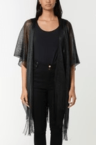 Bettylicious Retro  Clothing Lurex Knit Fringe Hem Kaftan