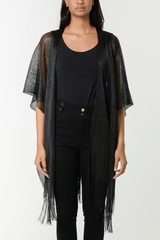 Bettylicious Retro  Clothing Lurex Knit Fringe Hem Kaftan