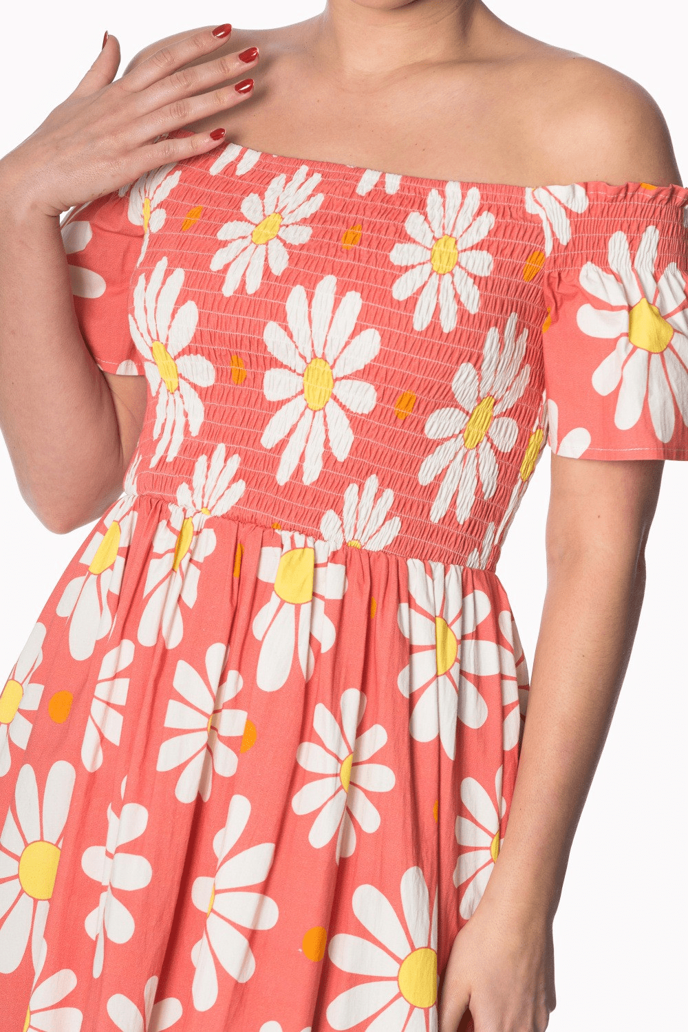 Bettylicious Retro  Crazy Daisy Plus Size Maxi Dress