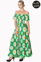 Bettylicious Retro  Crazy Daisy Plus Size Maxi Dress