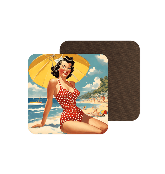 Bettylicious Retro Ltd Coaster White / 9cm x 9cm Pin up Girl 2 Coaster
