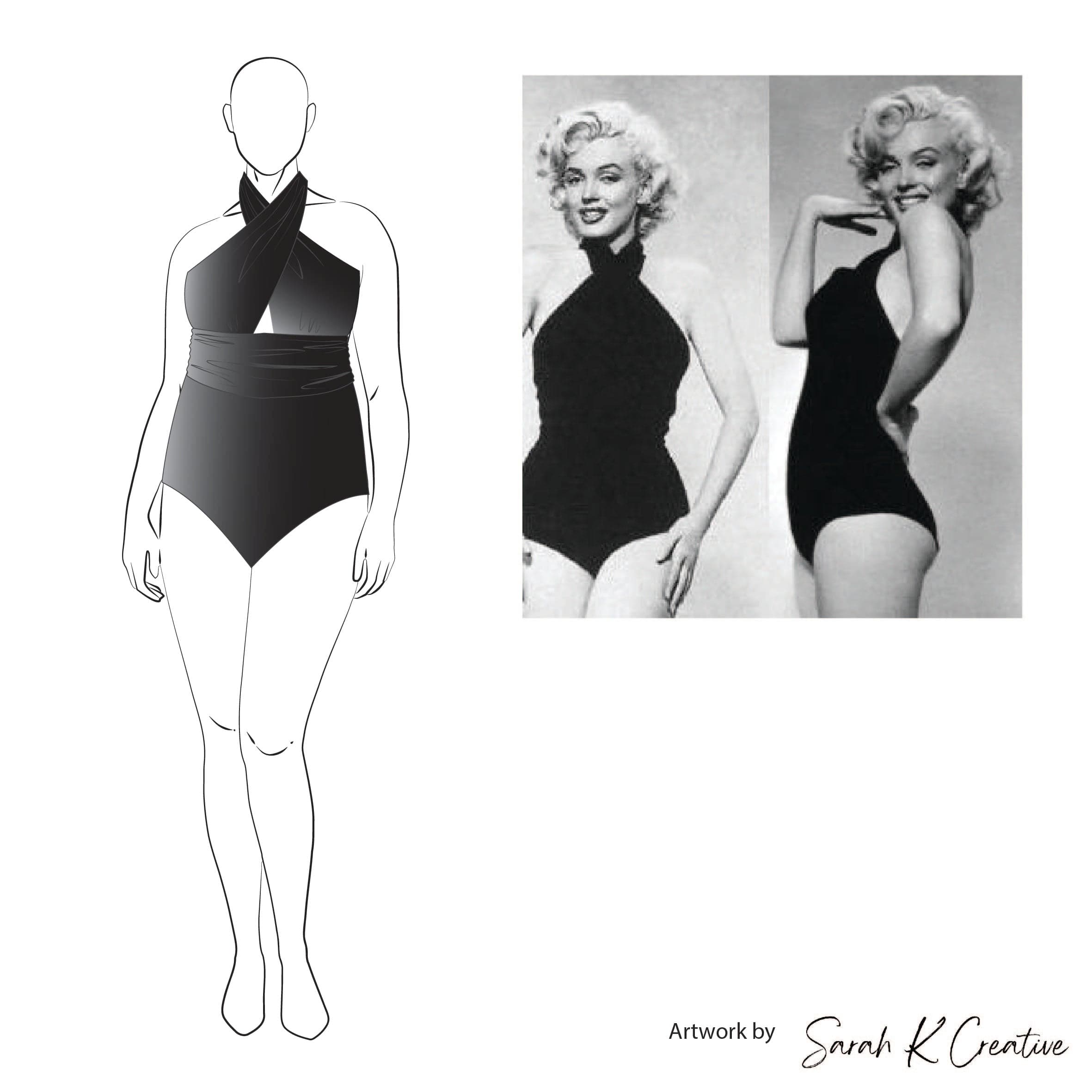 Bettylicious Retro  PRE-ORDER Marilyn Inspired Vintage Style Swimsuit