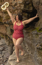 Bettylicious Retro Swimsuit Red Polka Dot 50s Swimsuit