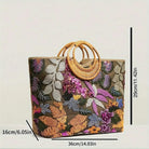 BettyliciousUK Bags Sequin Flower Top Handle Vintage Style Tropical Bag