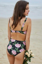 BettyliciousUK Bikini Bottoms Bettie Page Eco Claudette Roses Bikini BRIEF