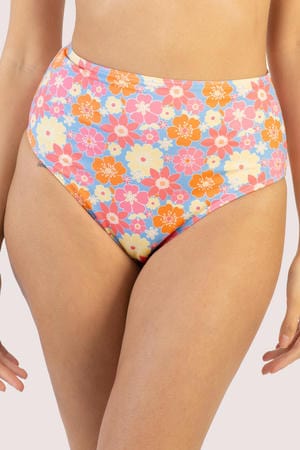 BettyliciousUK Bikini Bottoms Wolf and Whistle Floral High Waisted Bikini Brief