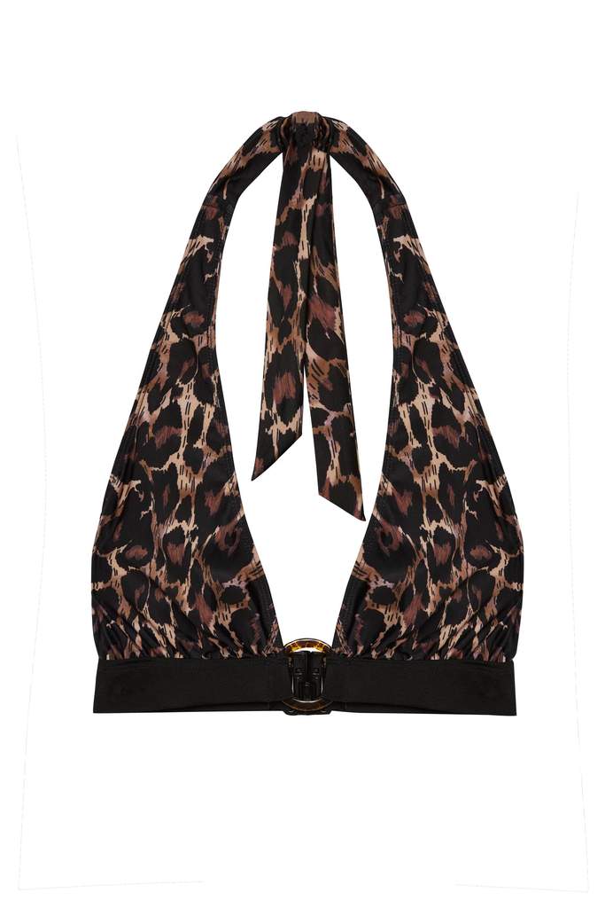 BettyliciousUK Bikini Top Bettie Page Eco Leopard Print Bikini Top