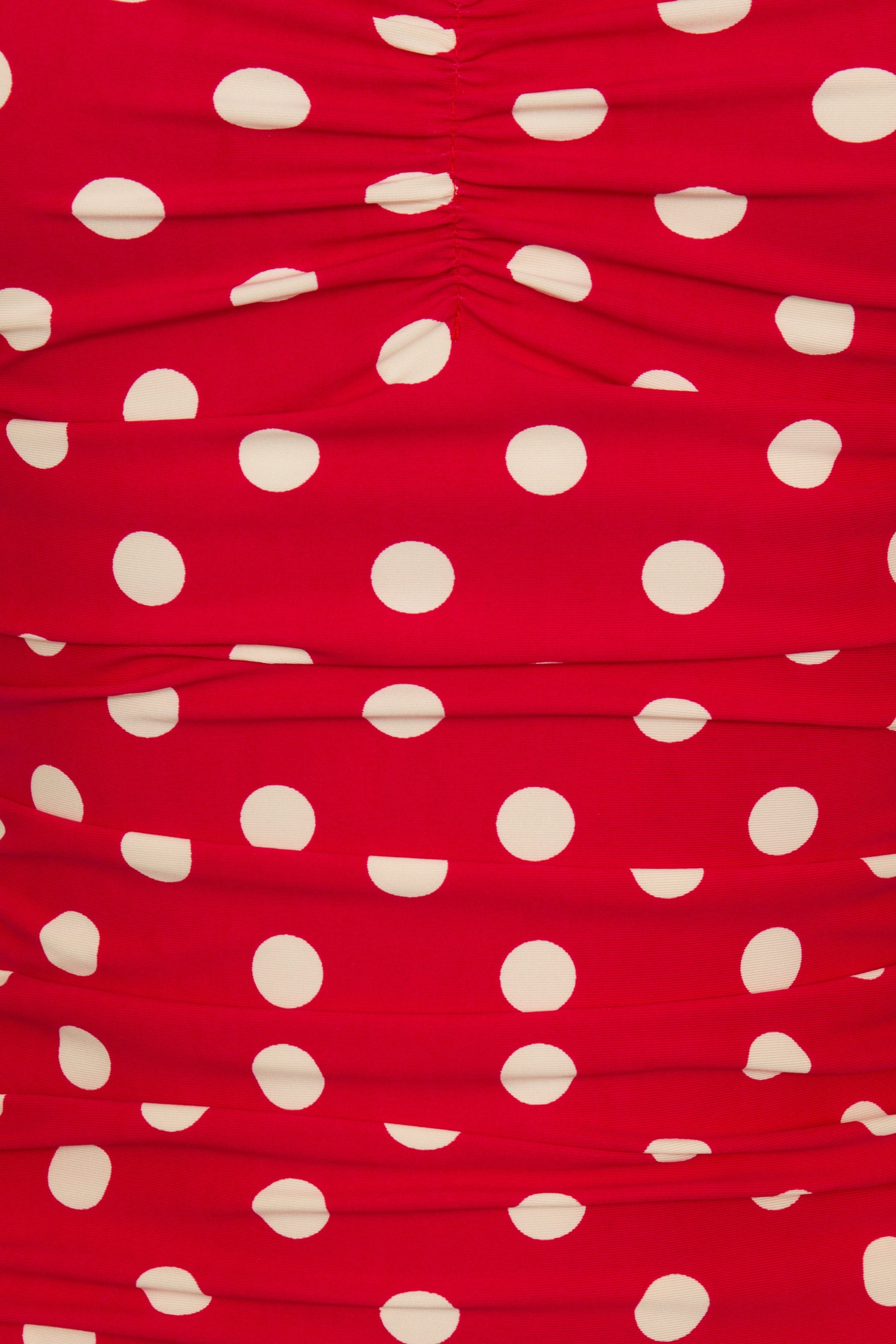 BettyliciousUK Bikini Top Esther Williams Red Polka Dot Retro Vintage Halterneck Bikini Top