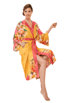 BettyliciousUK Clothing Mustard Vintage Style Tropical Kimono by Powder