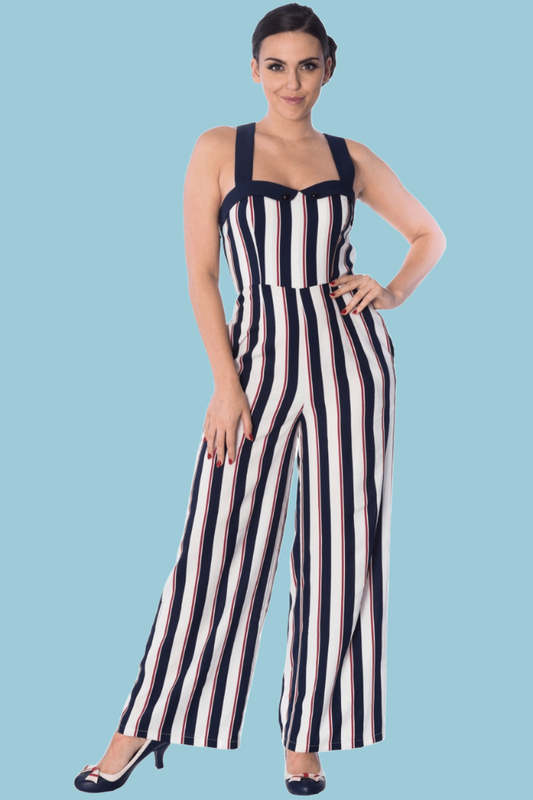 BettyliciousUK Clothing Set Sail Jumpsuit by Banned Apparel