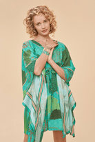 BettyliciousUK Clothing Vintage Style Beach Cover Up - Secret Paradise Aqua by Powder UK