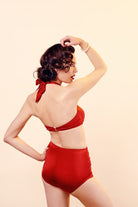 BettyliciousUK Esther Williams Red Retro Vintage Halterneck Bikini Top