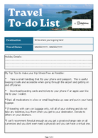BettyliciousUK Free Travel List and Tips Download.