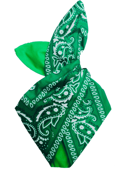 BettyliciousUK Hairband Rockabilly Green Bandana Hairband by Bebopa Hairbands