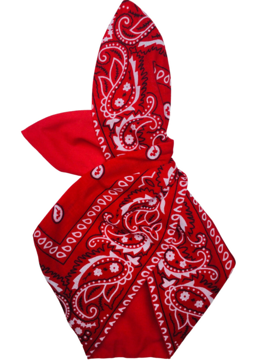 BettyliciousUK Hairband Rockabilly Red Bandana Hairband by Bebopa Hairbands