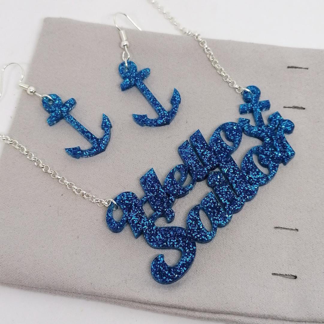 BettyliciousUK Hello Sailor Necklace and Earrings Set
