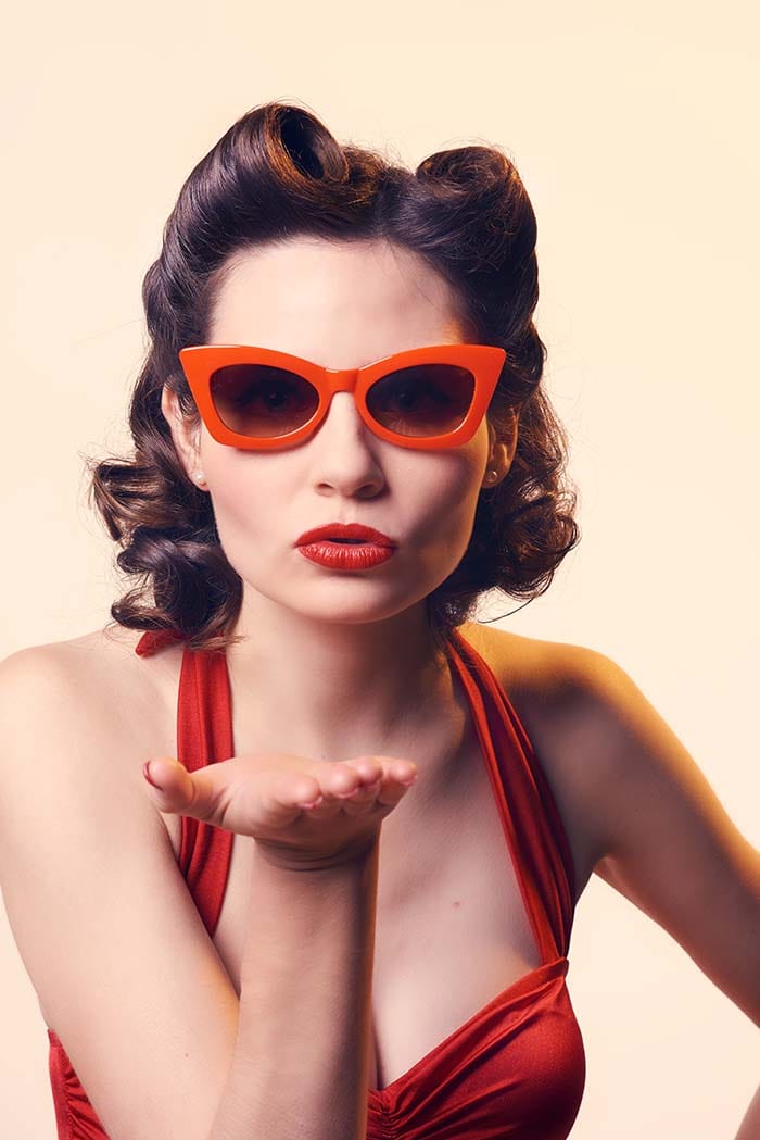 BettyliciousUK Marlene Cat Eye Sunglasses with Red Frame