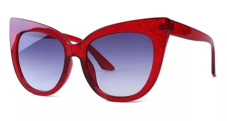 Oversized Retro Glitter Framed Sunglasses