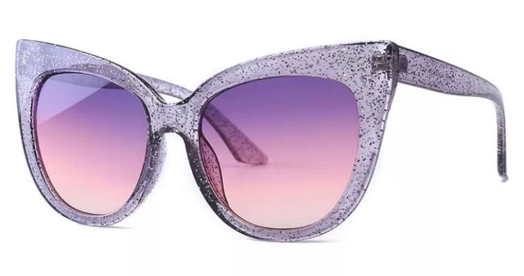 Oversized Retro Glitter Framed Sunglasses