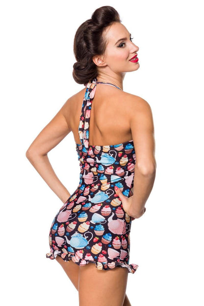 BettyliciousUK Swimdress Belsira Vintage Style Cupcake Print Swimdress