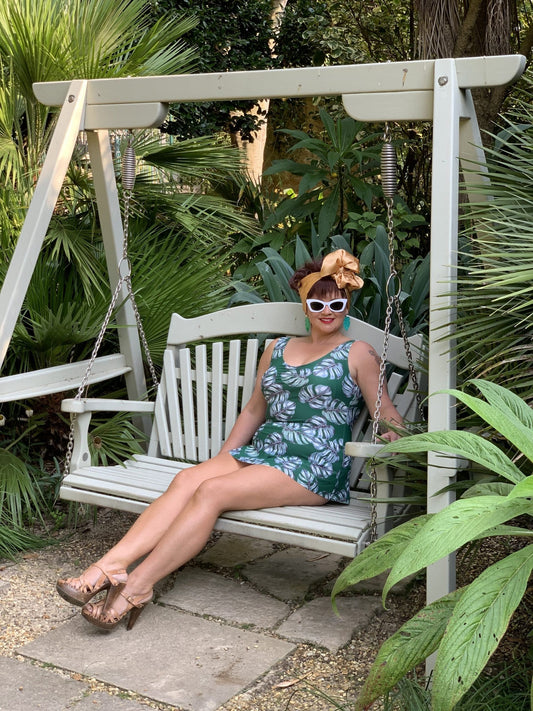 BettyliciousUK Swimdress Bettylicious Palm Leaf Swimdress